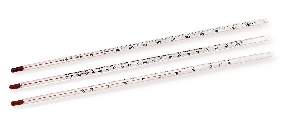 Standard glass thermometers, measuring range -10 to +250 °C, 1 unit(s) - Luminix Health