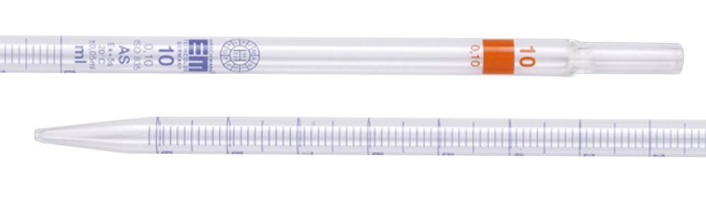 Graduated pipettes class AS, blue grad., AR-GLAS®, L 360 mm, grad. 0.05 ml, 5 ml - Luminix Health