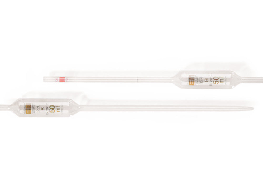 Volumetric pipettes class B, brown grad., AR-GLAS®, L 450 mm, 10 ml, 6 unit(s) - Luminix Health