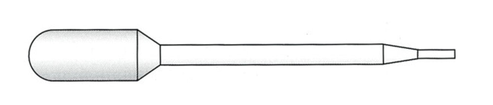 Standard pasteur pipettes, not graduated, LDPE, non-sterile, length 87 mm - Luminix Health