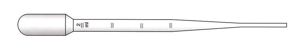 Disposable pasteur pipettes, graduated, LDPE, non-sterile, L 152 mm, 1.8 ml - Luminix Health
