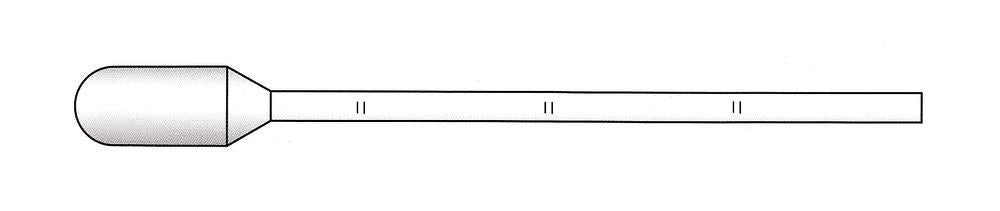 Disposable pasteur pipettes, graduated, LDPE, sterile, 20 p./pack, L 116mm,0.8ml - Luminix Health