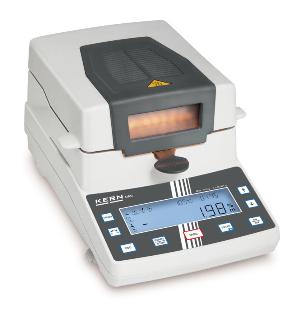 Moisture analyser DAB 100-3, Weigh. range 110g, readab. 0,01%/0,001g, 1 unit(s) - Luminix Health