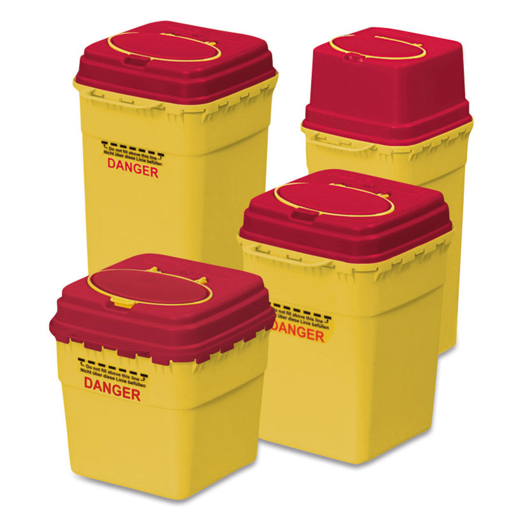 Multi-Safe euroMatic®-waste disposal bin, PP, height 185 mm, 3 l, 5 unit(s) - Luminix Health