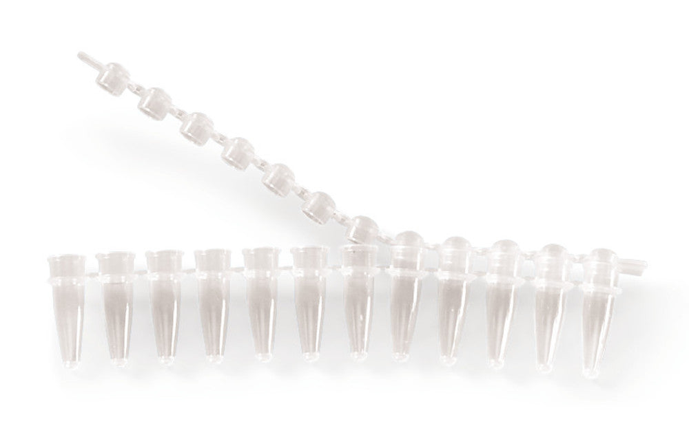 PCR-strips 12 tubes, PP, colourless, 0.2 ml, 125 unit(s) - Luminix Health