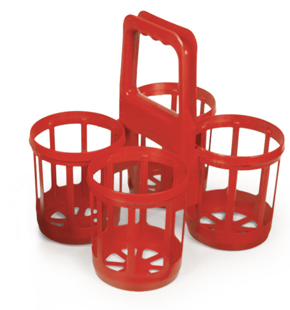 Bottle carriers made of PP, for 4 bottle, 5 unit(s) - Luminix Health