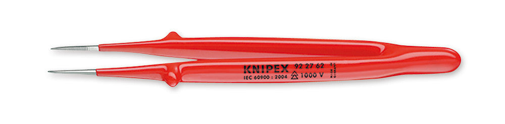 Precision tweezers, insulated, straight, L 150 mm, 1 unit(s) - Luminix Health