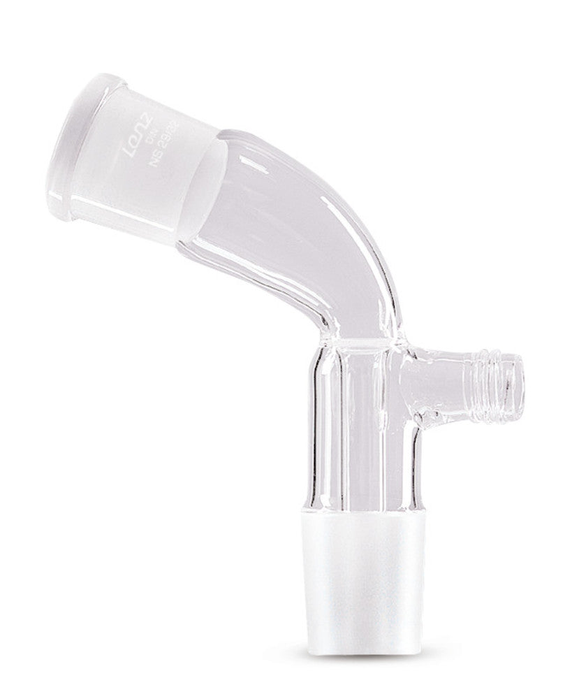 Vacuum adapter curved, NS 29/32, with threaded connection GL 18, 1 unit(s) - Luminix Health