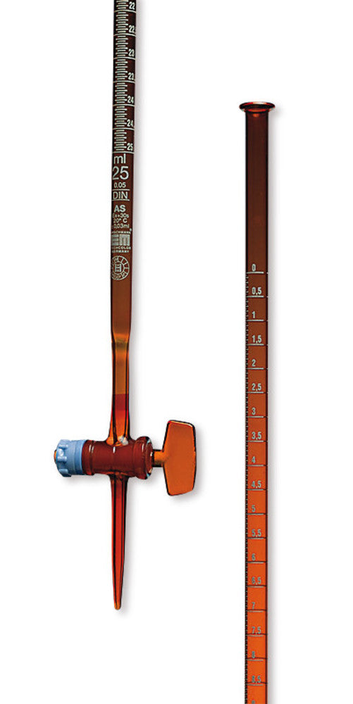 Burette class AS With a straight glass stopcock, 50 ml - Luminix Health