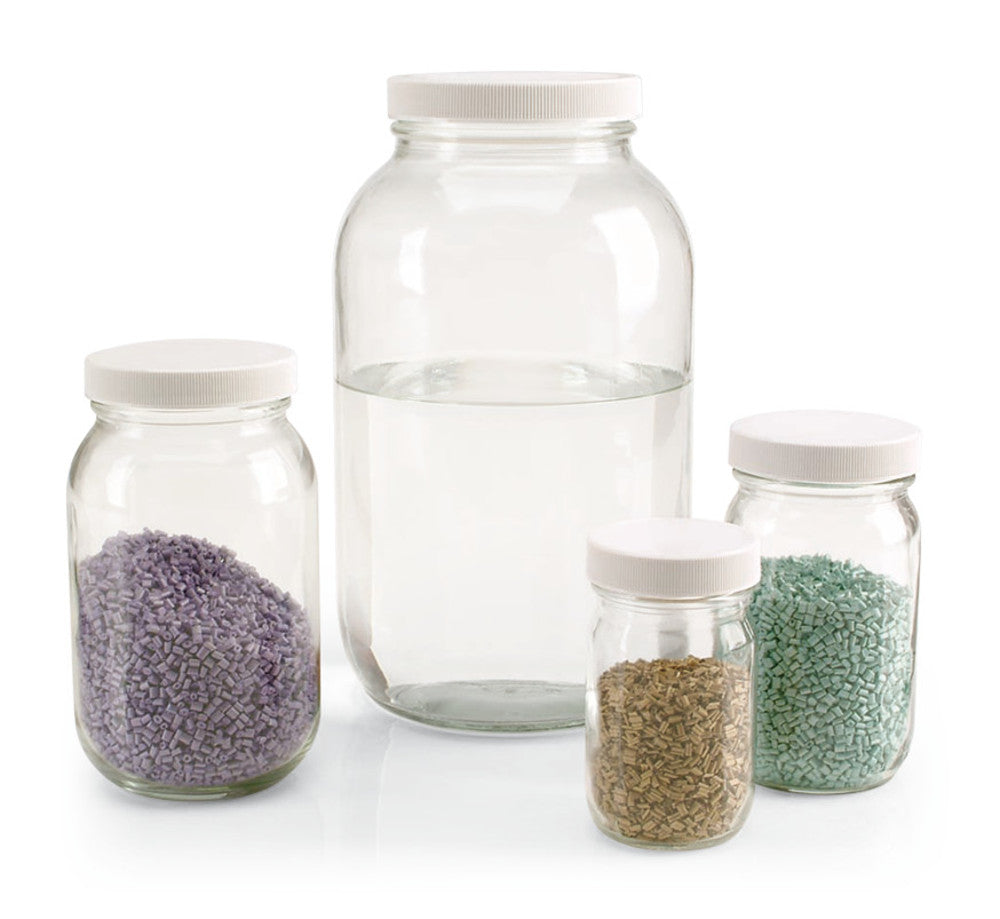 Standard wide-neck bottles, 250 ml, soda-lime-glass, Ø 63 x 112 mm, 24 unit(s) - Luminix Health