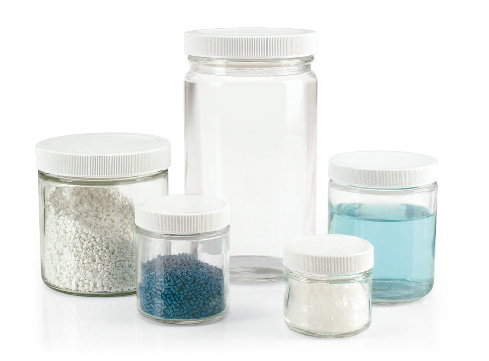 Wide-neck jars, 1000 ml, soda-lime-glass, 12 unit(s) - Luminix Health