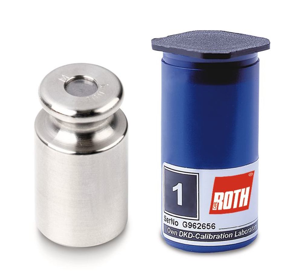 Test weights OIML-Class M1, stainl. steel, without certificate, 200 g, 1 unit(s) - Luminix Health