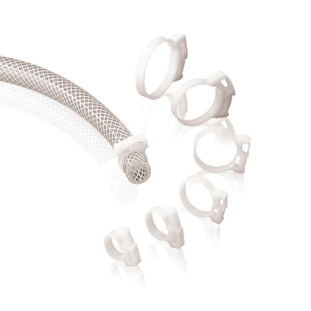 Rotilabo®-tube clamps, POM, for hose Ø 23.0 - 25.0 mm, 10 unit(s) - Luminix Health