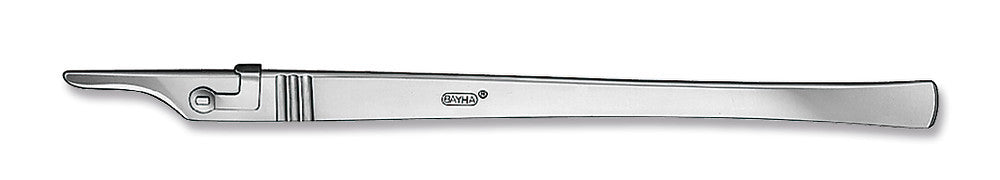 Scalpel handle, fig. 3, with locking, mechanism, stainless steel, L 200 mm - Luminix Health