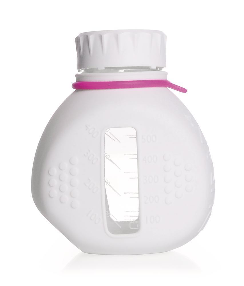 White silicone light protection cover,, for DURAN®-TILT cell cult. media bottles - Luminix Health