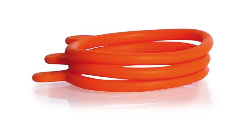 DURAN® Bottle Tags identification rings,, silikon, GL 56, orange, 20 unit(s) - Luminix Health