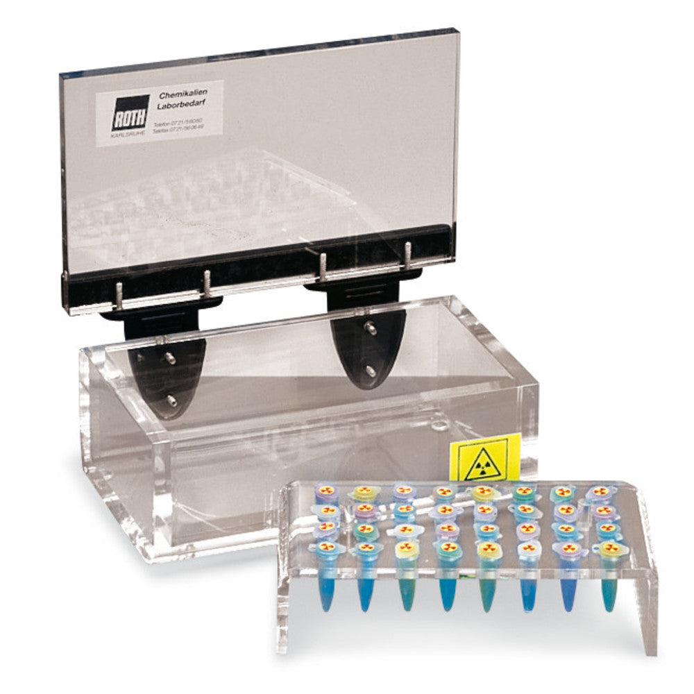 Rack f. Sekuroka® radiation protect. box, Mini, for 0.5 ml reaction vials, - Luminix Health