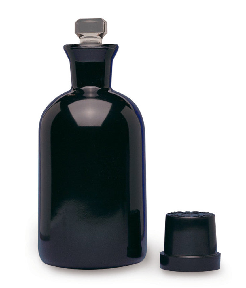 BOD-bottle, 300 ml, black, Robotic-stopper, Ø 73 x H 167 mm, 1 unit(s) - Luminix Health