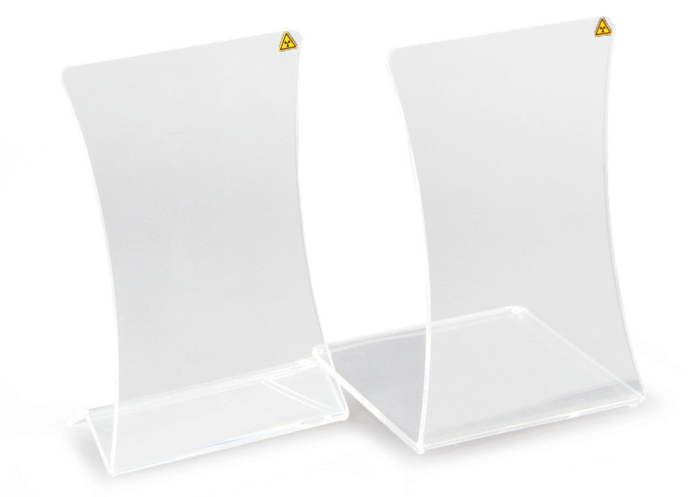 Sekuroka®-radiation protection screens, hourgl.-shaped, bent base, gamma radiat. - Luminix Health