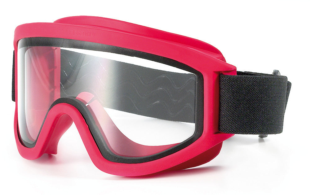 Wide-vis.safety goggles 611 Firefighters, red, gas-tight, 1 unit(s) - Luminix Health