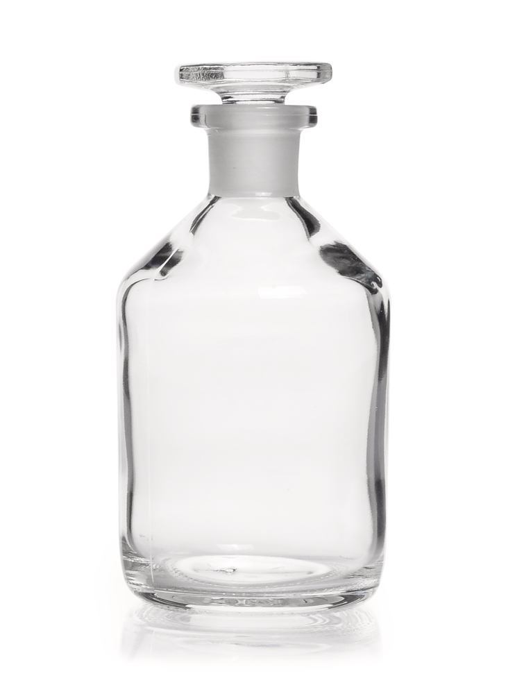 Narrow neck storage bottl., glass stopp., soda-lime glass, clear, 500 ml - Luminix Health