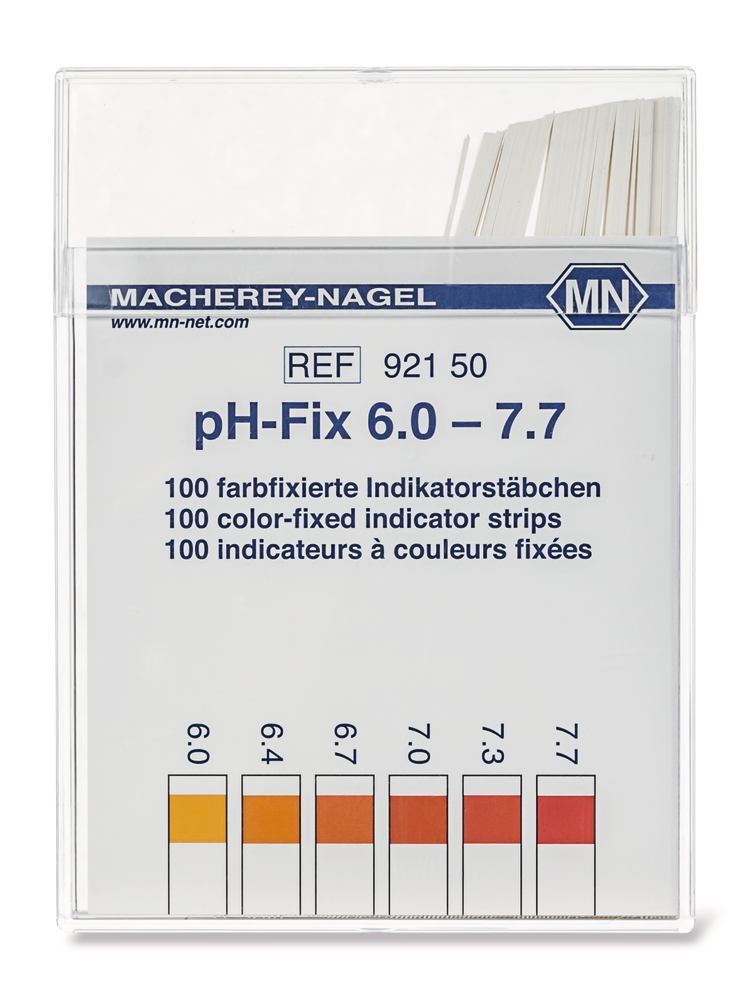Universal indicator sticks pH-Fix, in square plastic box, pH 6-7.7, 100 unit(s) - Luminix Health