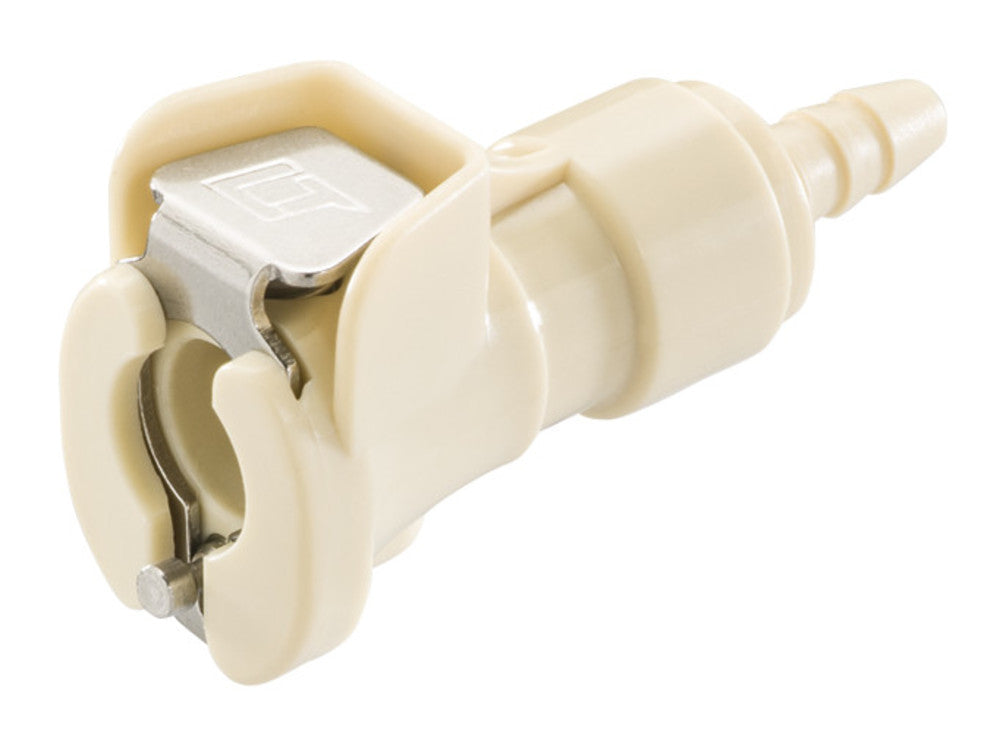 Quick disconnect coupling, female, straight, Ø 6,4 mm, with shut-off, 1 unit(s) - Luminix Health