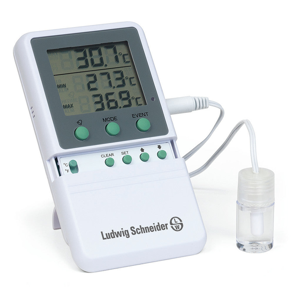 Thermometer with factory certificate, Meas. range -50 to +70 °C / +-0,3 °C - Luminix Health