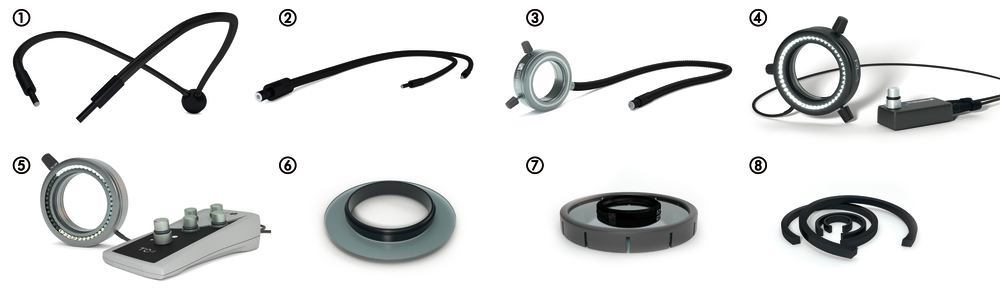 Flexible fibre-optic cable f. LED-series, single-branch, L1000 mm - Luminix Health