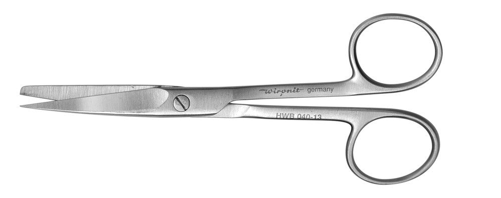 Scissors, physiology, pointed-blunt, straight, L 130 mm, autoclavable, 1 unit(s) - Luminix Health