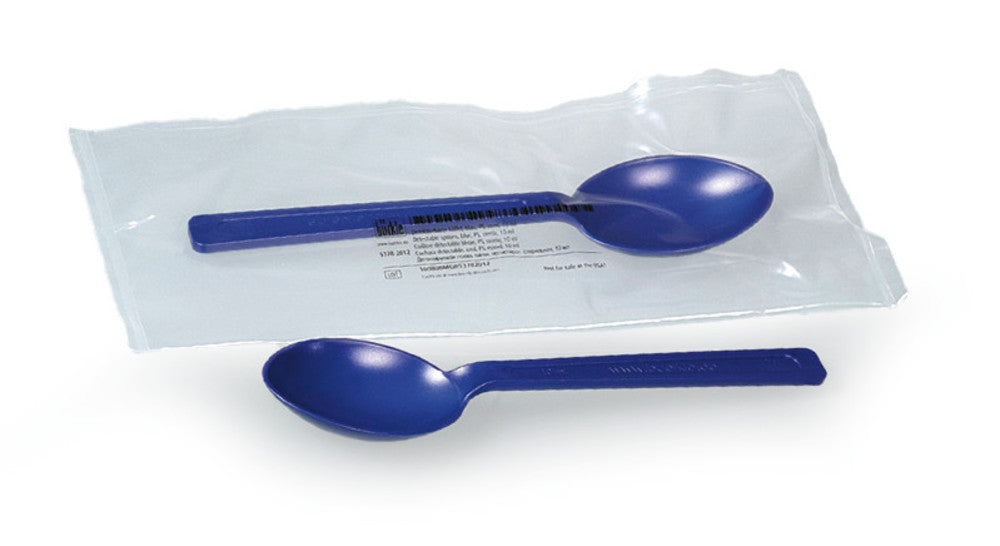 SteriPlast®, single-use food spoons,, sterile, blue, 2.5 ml, L 127 mm - Luminix Health