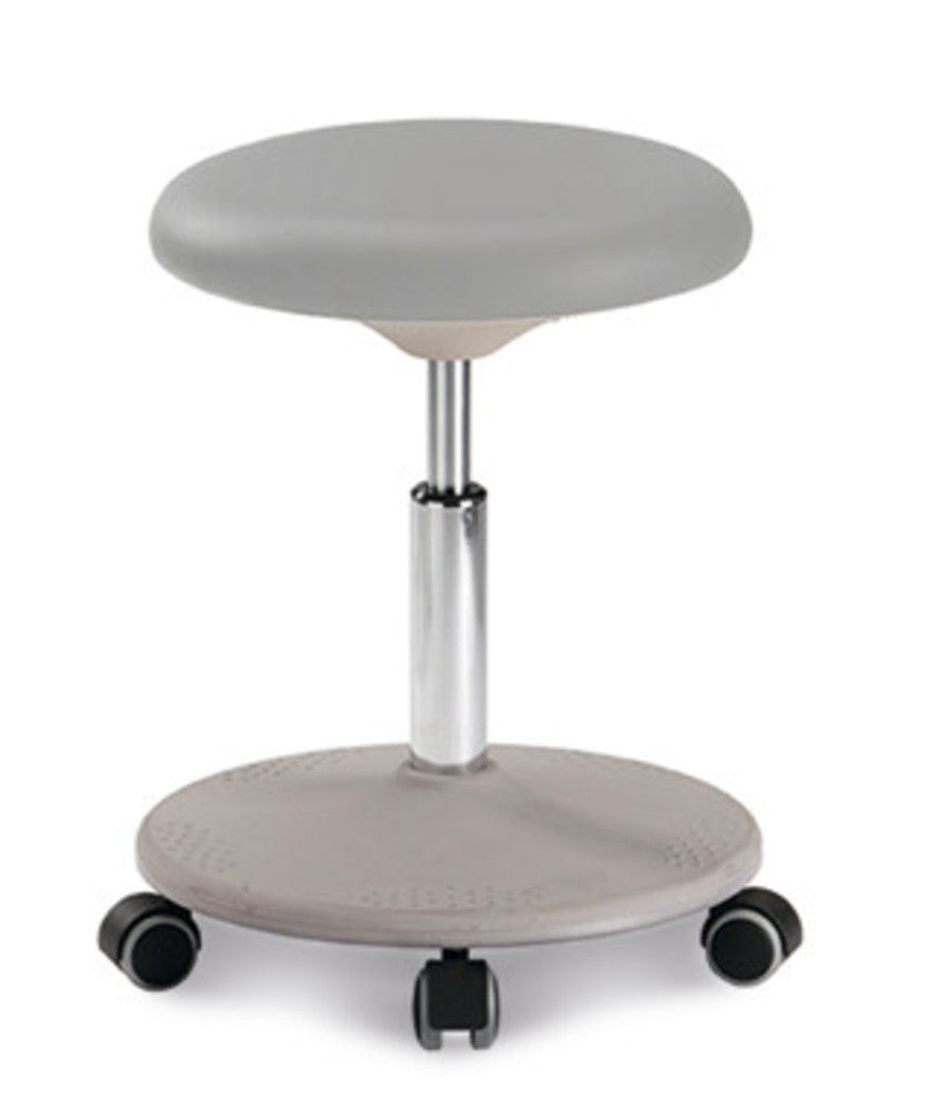 Laboratory stool Labster, grey, rollers, seat height 450-650 mm, 1 unit(s) - Luminix Health