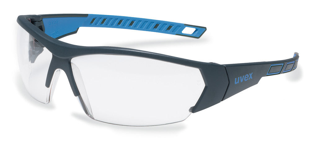 UV safety glasses i-works, UVEX, anthracite/blue, clear, 1 unit(s) - Luminix Health