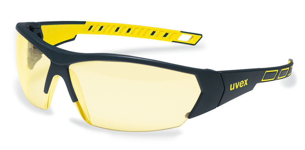 UV safety glasses i-works, UVEX, black/yellow, yellow, 1 unit(s) - Luminix Health