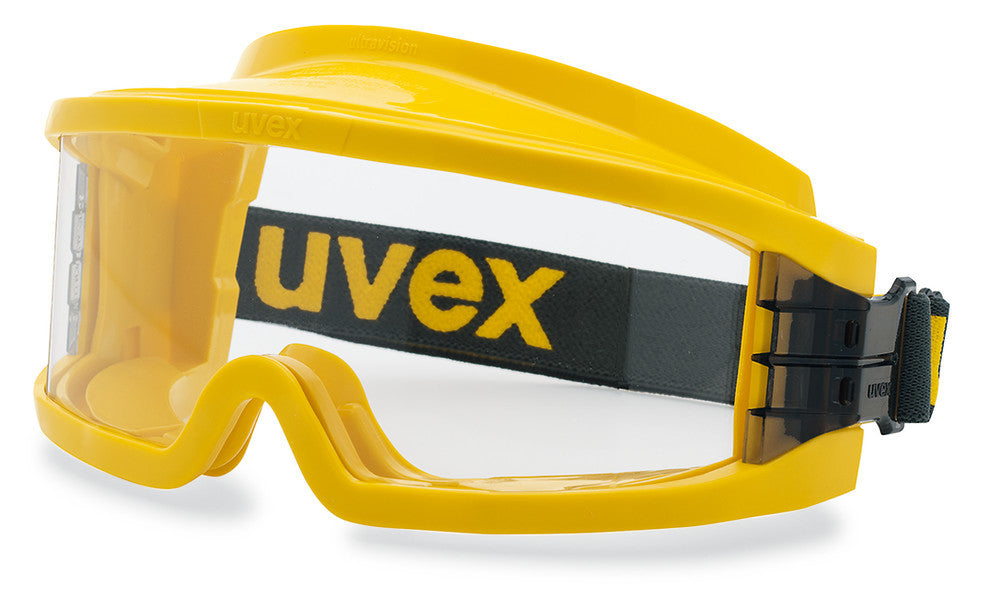 Ultravision gastight full vision goggles, UVEX, yellow, EN 166, EN 170 - Luminix Health