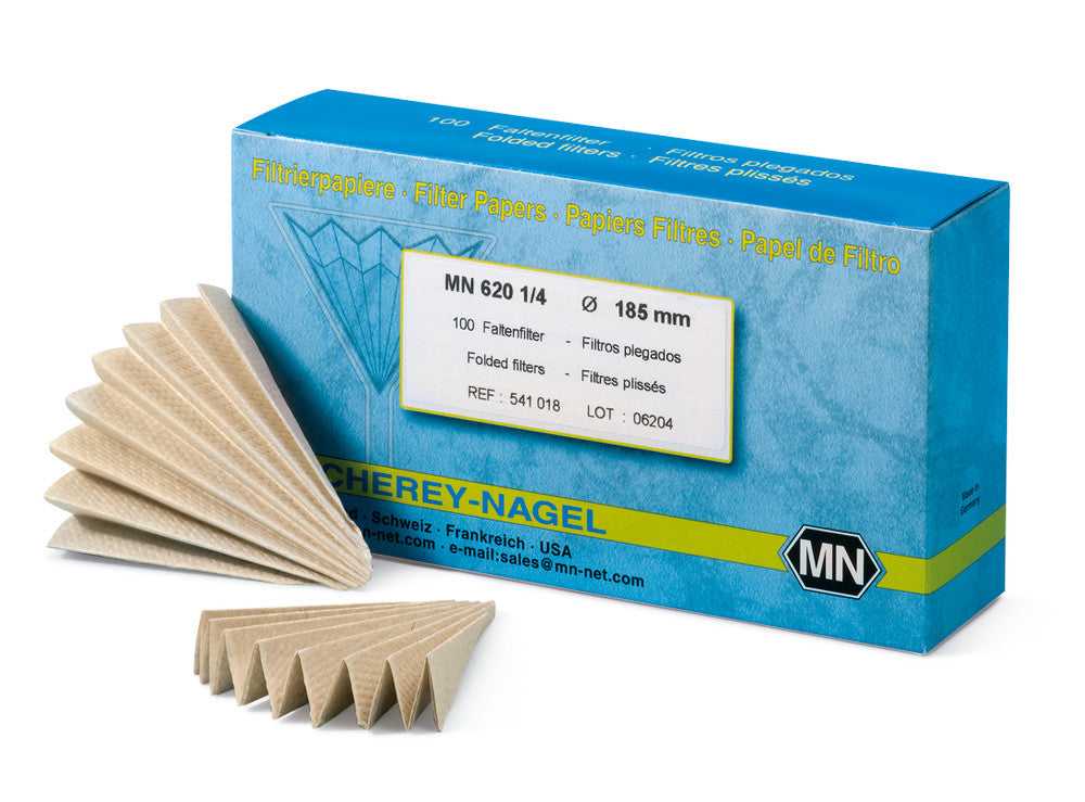 Grained filter papers, type MN 620 1/4, unbleached, Ø 185 mm, 100 unit(s) - Luminix Health