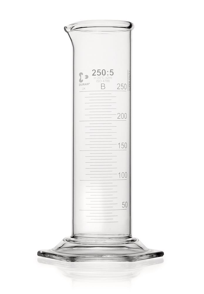DURAN® Super Duty measuring cylinders, 250 ml, class B, 2 unit(s) - Luminix Health