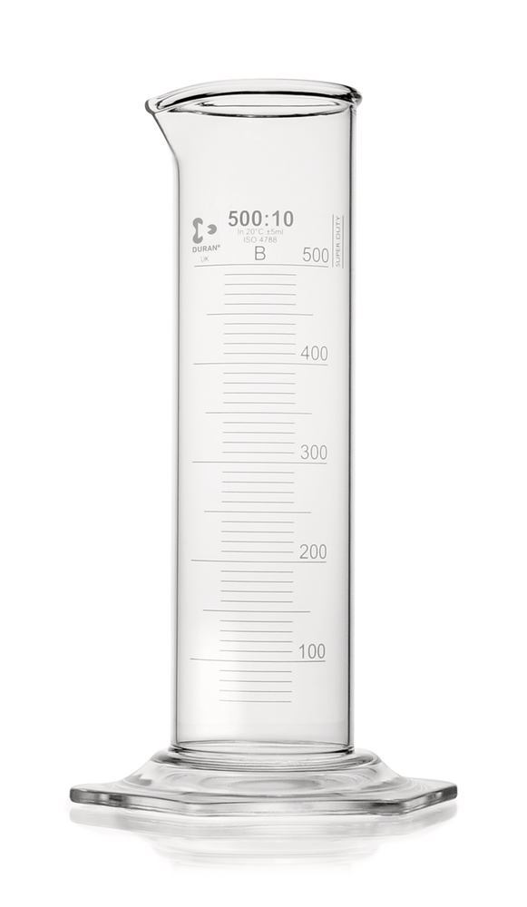 DURAN® Super Duty measuring cylinders, 500 ml, class B, 2 unit(s) - Luminix Health