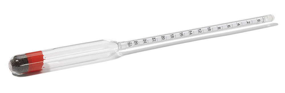 Hydrometer made of polycarbonate, Measurement range, 1.200 to 1.420 g/cm3 - Luminix Health