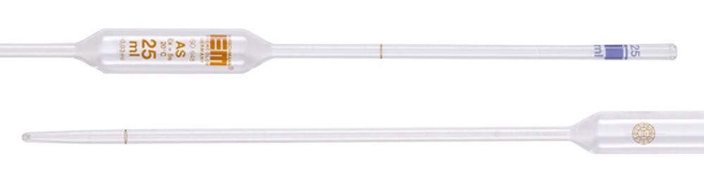 Bulb pipettes Class AS, brown graduated, AR-GLAS®, L 410 mm, vol. 5 ml - Luminix Health