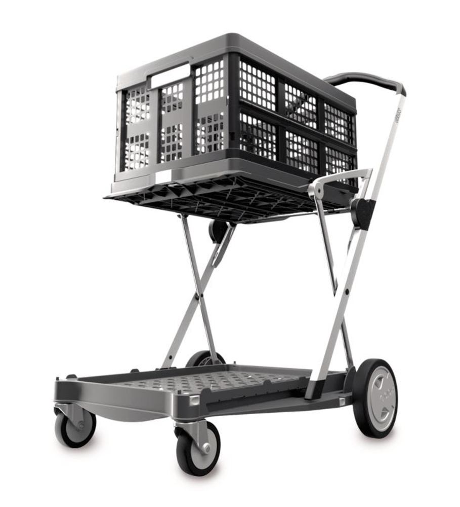 CLAX®-transport carriage, grey, W 470/550 x D 670/890 x H 170/1030 mm, 1 unit(s) - Luminix Health