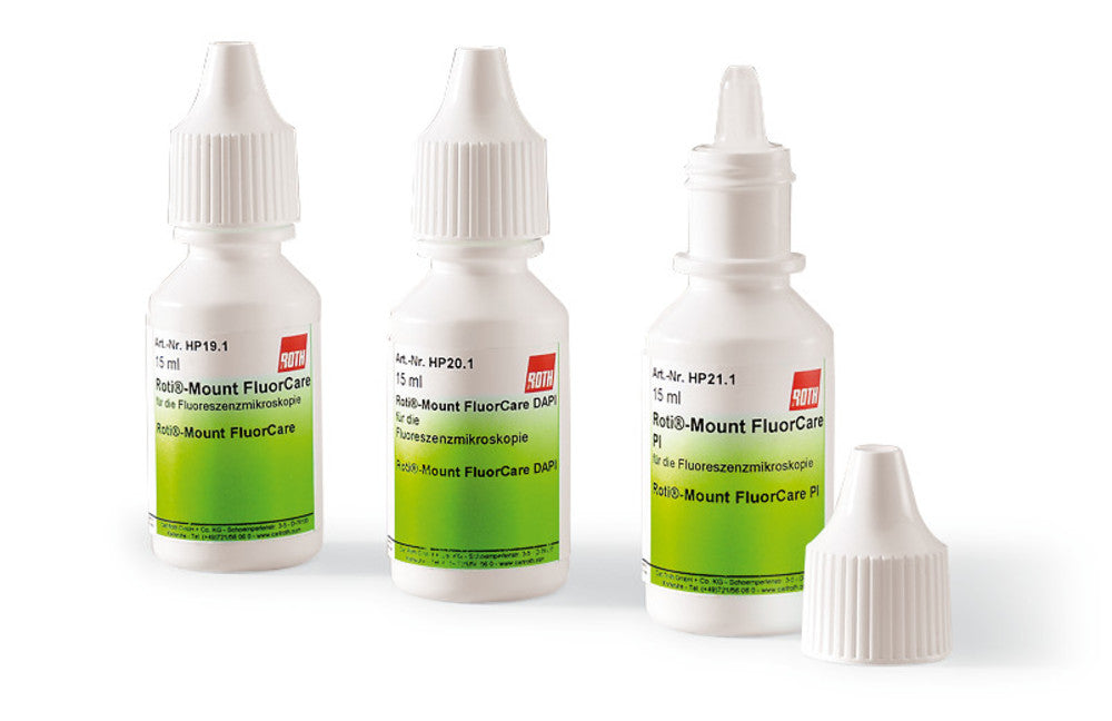 ROTI®Mount FluorCare PI, for fluorescence microscopy, 15 ml, dropp. bottle - Luminix Health