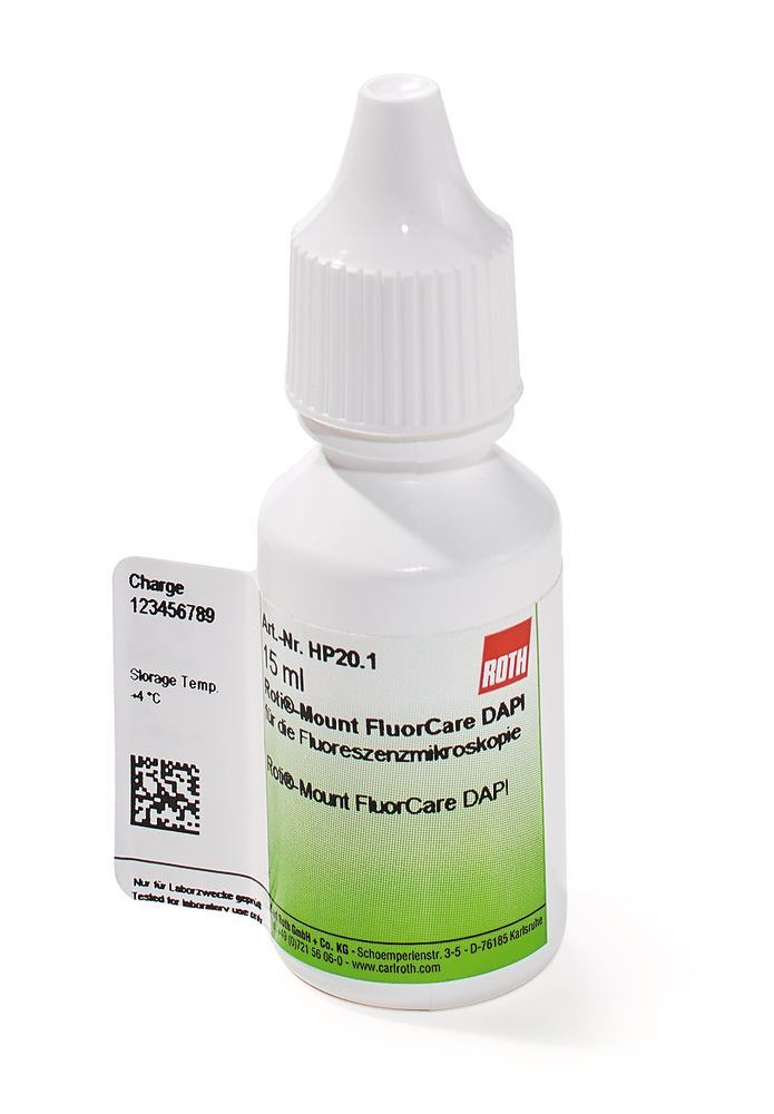ROTI®Mount FluorCare DAPI, for fluorescence microscopy, 15 ml, dropp. bottle - Luminix Health