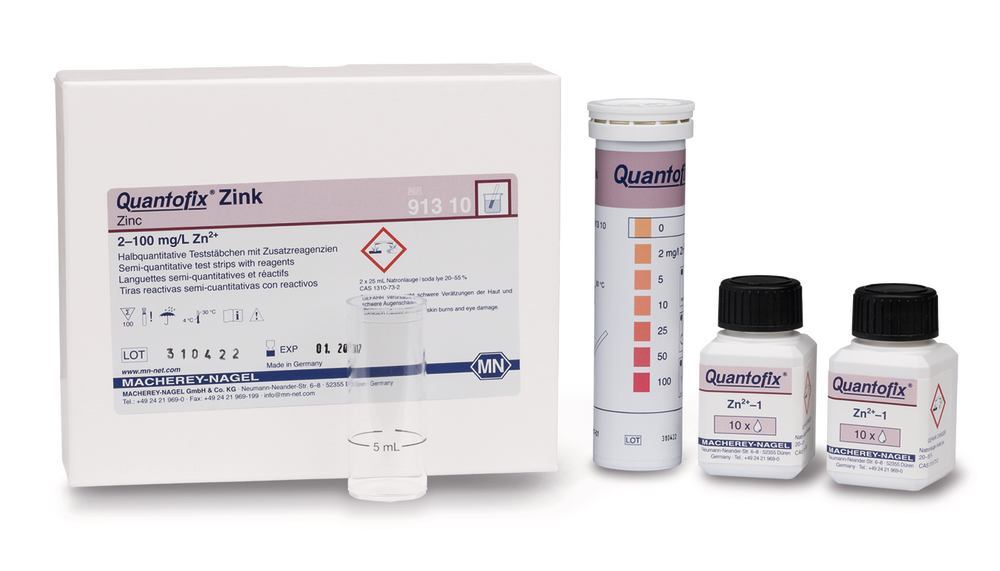 Quantofix® test strips, zinc, L 95 x W 6 mm, 100 unit(s) - Luminix Health