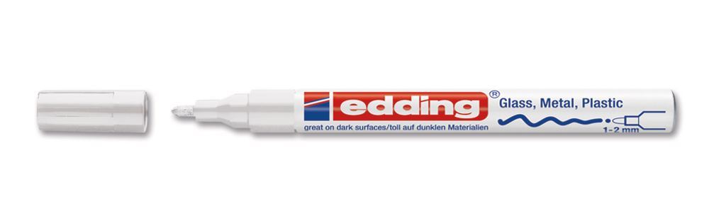 Paint marker edding®, 751, white, round tip, fine, 1-2 mm, 10 unit(s) - Luminix Health