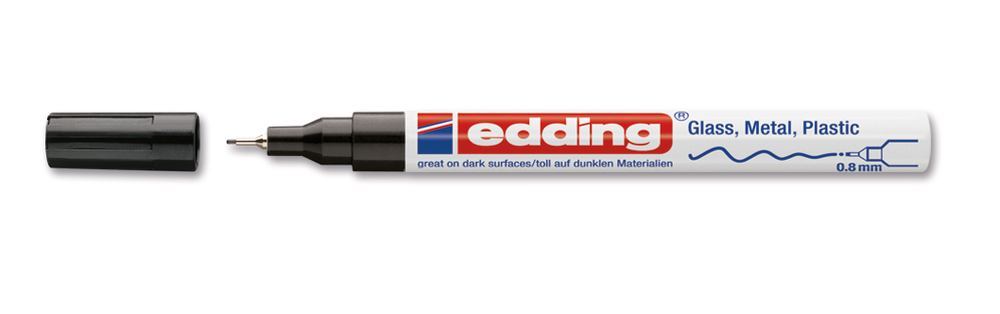 Paint marker edding®, 780, black, extra fine, 0,8 mm, 10 unit(s) - Luminix Health