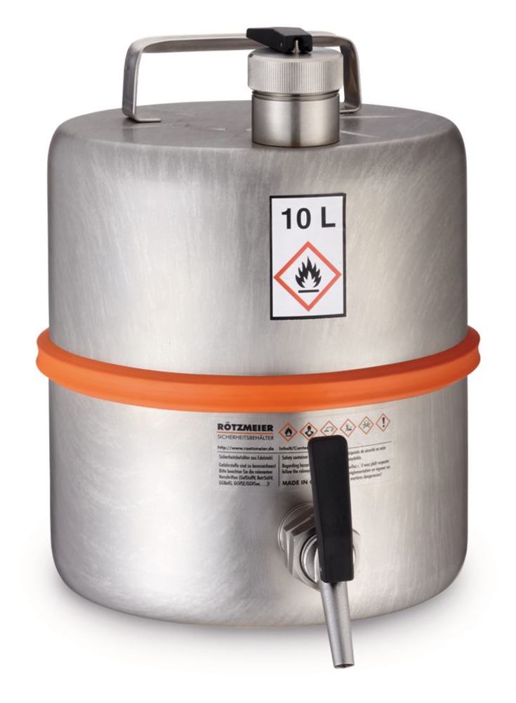Safety barrel, with tap, 10 l, 1 unit(s) - Luminix Health