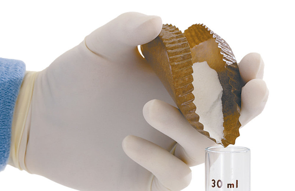 Rotilabo®-disposable weighing pans, pergament paper, Ø 88 mm x H 11 mm - Luminix Health