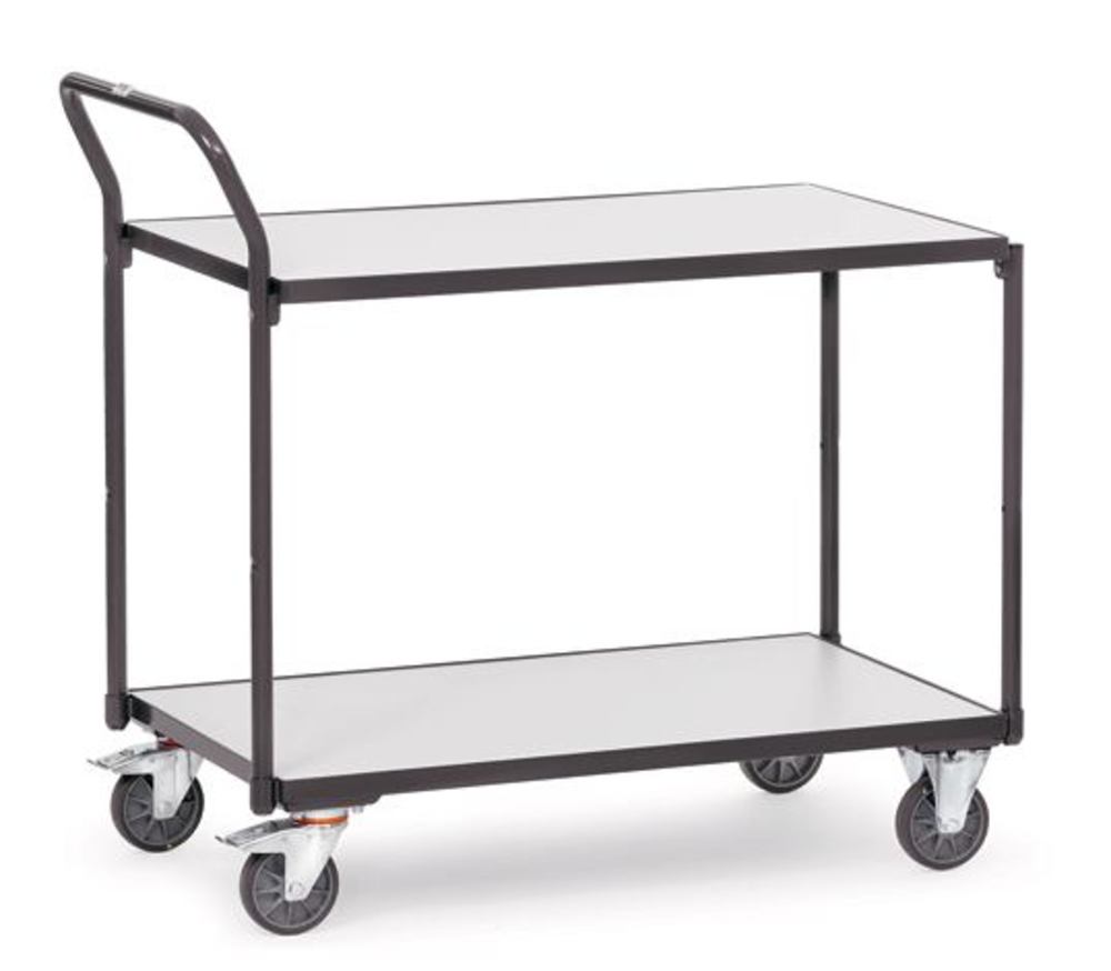 Table trolley with trays, 2 bases, platform size 850 x 500 mm, 1 unit(s) - Luminix Health