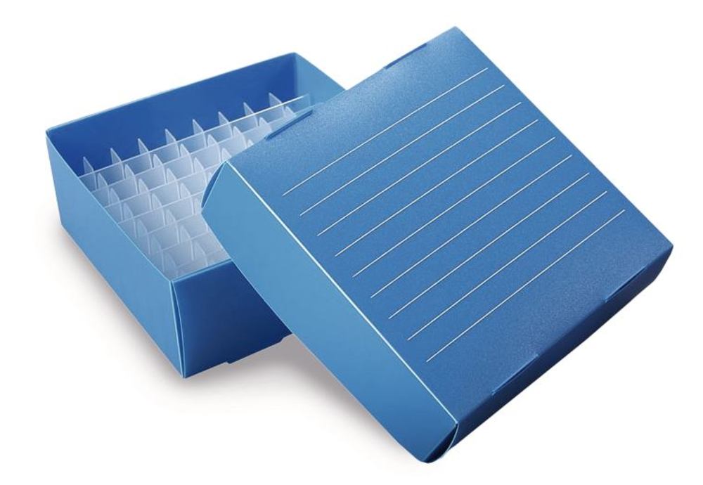 Cryogenic boxes, foldable, blue, 81 slots, 1.5/2 ml, 10 unit(s) - Luminix Health